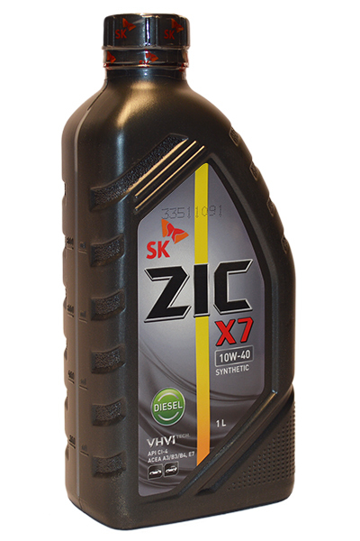 Масло моторное синтетическое - ZIC X7 DIESEL 10W40, 1л