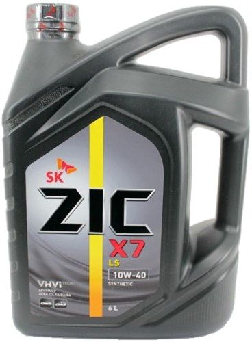 Масло моторное синтетическое - ZIC X7 LS 10W40, 6л