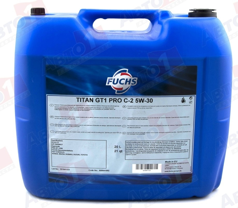 Масло моторное синтетическое - FUCHS TITAN GT1 PRO C-2 5W-30 20л