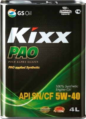 Масло моторное синтетическое - Kixx PAO 5W-40 4л