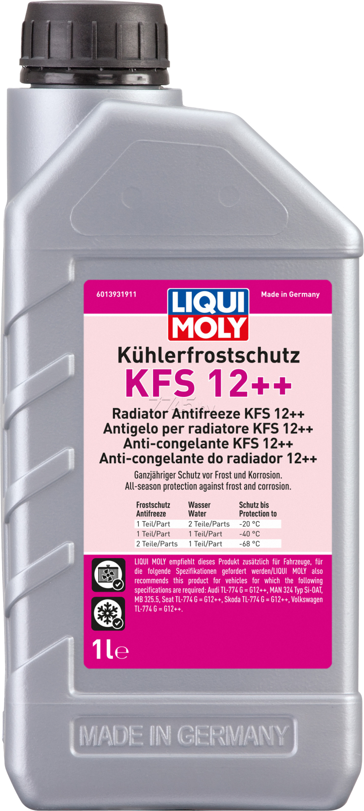 Антифриз LIQUI MOLY красный Kuhlerfrostschutz KFS G12++, 1 л (концентрат)