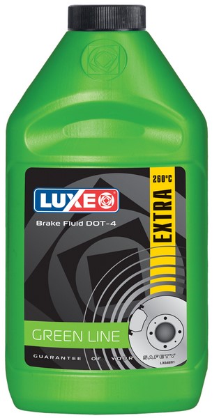 Жидкость тормозная - LUXE Green Line Extra DOT4, 455г / 648