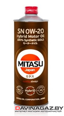 Моторное масло - MITASU GOLD HYBRID SN 0W20, 1л / MJ-102h1
