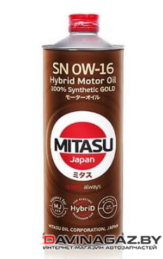 Моторное масло - MITASU GOLD HYBRID SN 0W16, 1л / MJ-1061