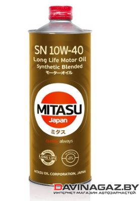 Моторное масло - MITASU MOTOR OIL LL SN 10W40 Synthetic Blended, 1л / MJ-122A1