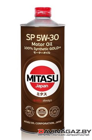 Моторное масло - MITASU GOLD Plus SP 5W30 ILSAC GF-6A, 1л / MJ-P011
