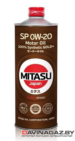 Моторное масло - MITASU GOLD Plus SP 0W20 ILSAC GF-6A, 1л / MJ-P021