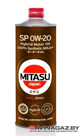 Моторное масло - MITASU GOLD Plus HYBRID SP 0W20 ILSAC GF-6A, 1л / MJ-P02h1