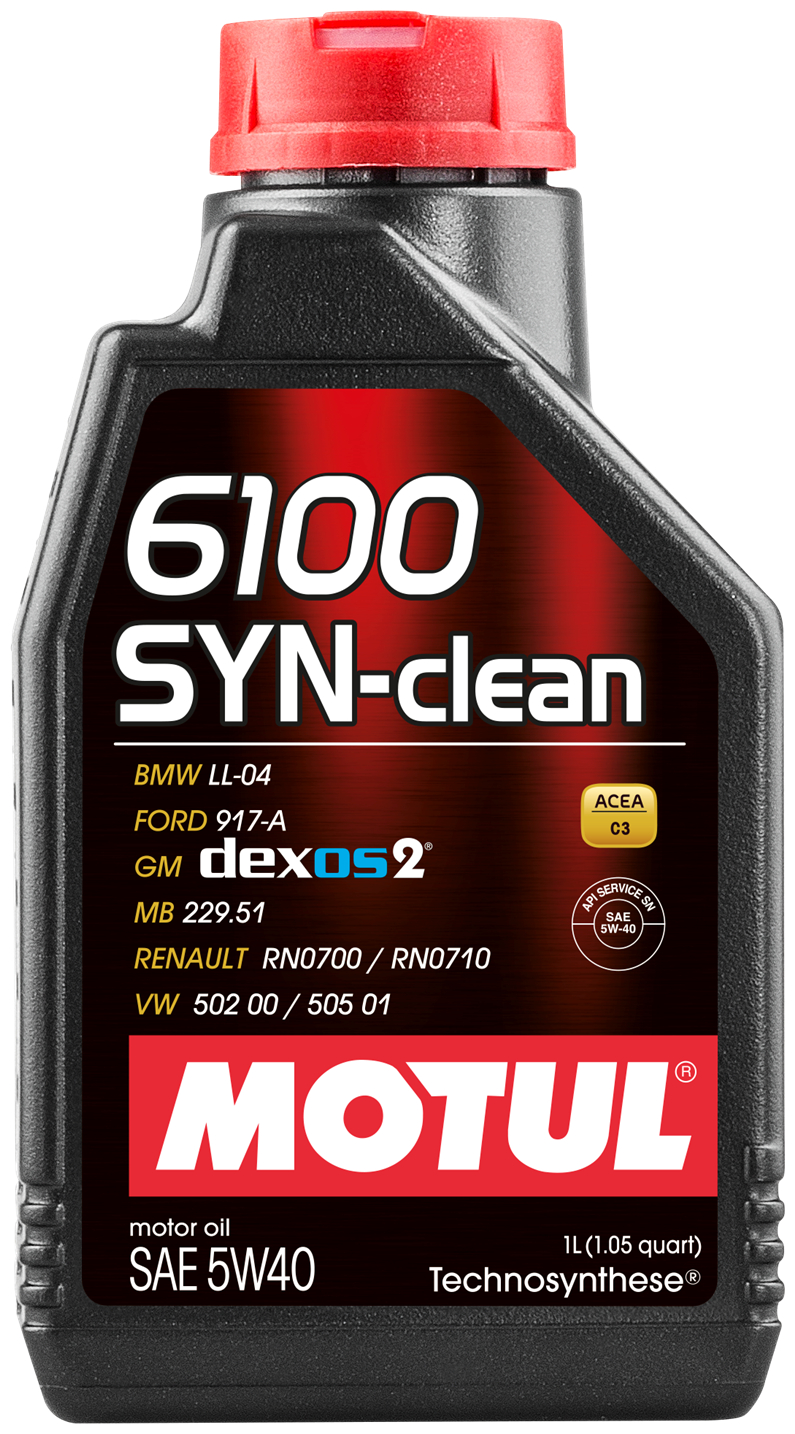 Масло моторное синтетическое - MOTUL 6100 SYN-CLEAN 5W-40, 1л