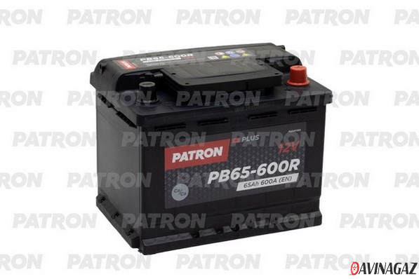 Аккумулятор -PATRON PLUS 12V 65AH 600A ETN 0(R+) B13 242x175x190mm / PB65-600R