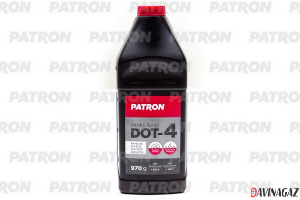 Жидкость тормозная - PATRON DOT-4, 970г / PBF401