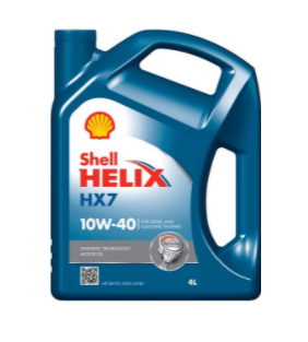 Масло моторное полусинтетическое - SHELL HELIX HX7 10W40, 4л