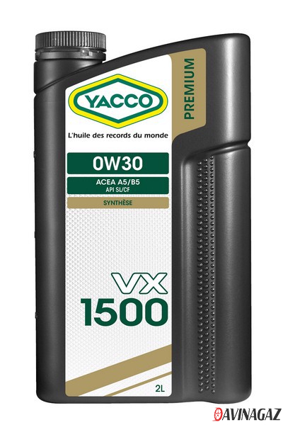 Масло моторное синтетическое - YACCO VX 1500 0W30, 2л