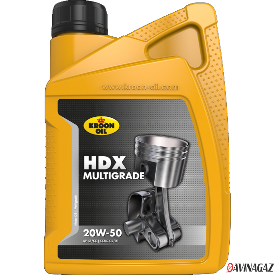 Масло моторное минеральное - KROON OIL HDX MULTIGRADE 20W50, 1л