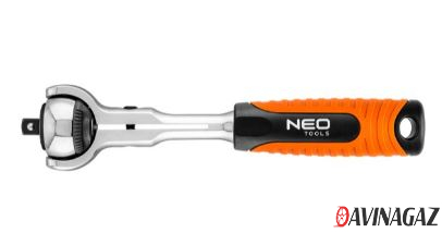 NEO - ключ трещоточный 1/4'' 360 градусов 72 зуба