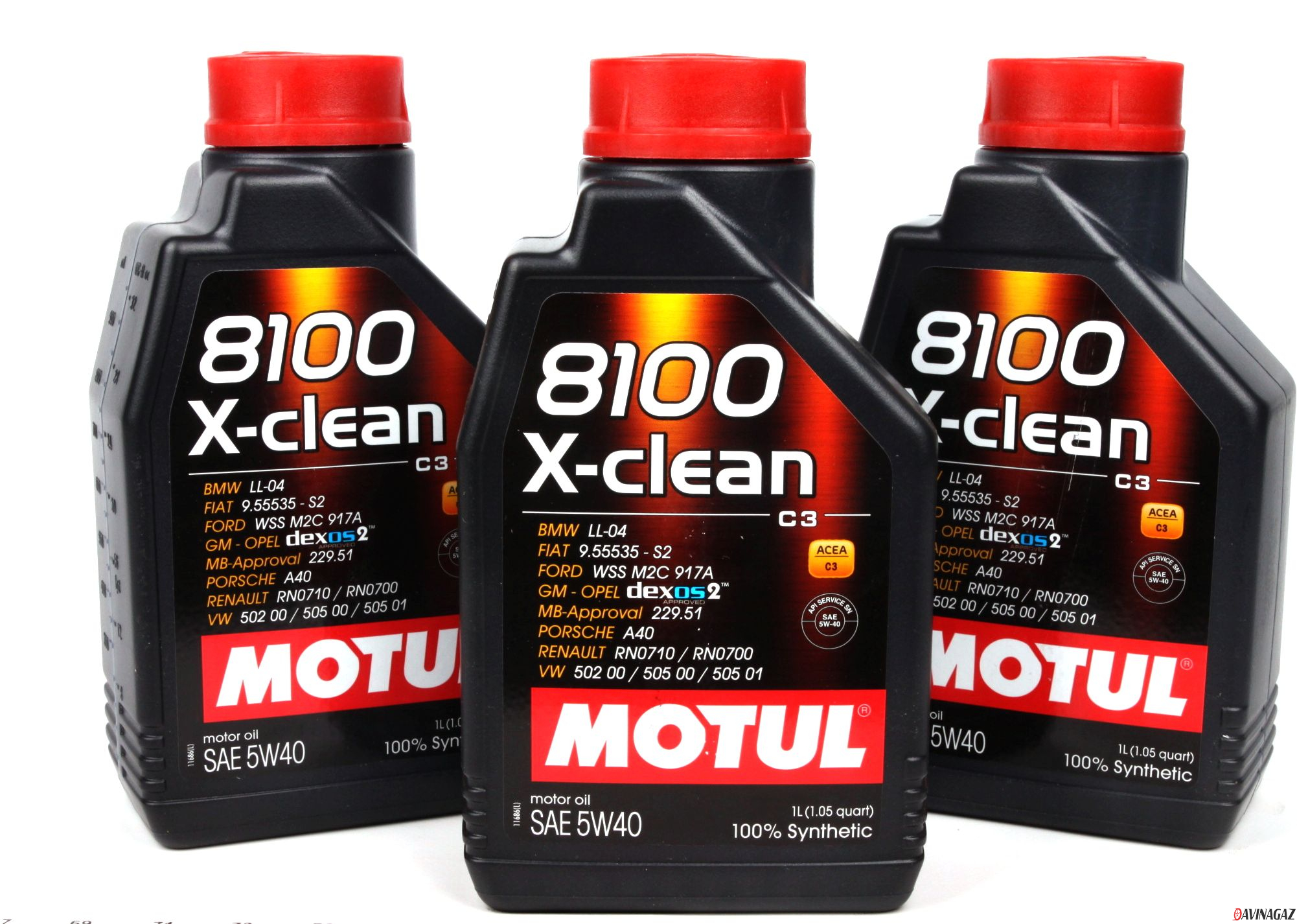 Масло моторное синтетическое - MOTUL 8100 X-CLEAN 5W-40, 1л