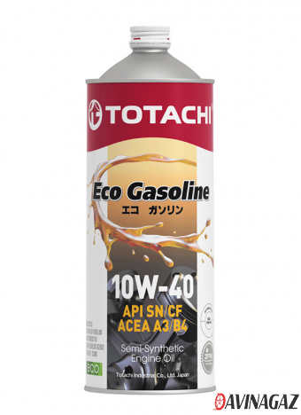 Масло моторное полусинтетическое - TOTACHI Eco Gasoline 10W40, 1л
