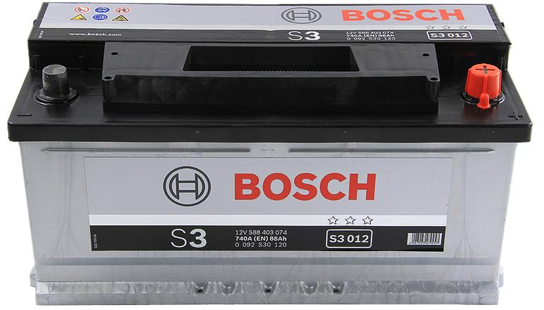 Аккумулятор BOSCH S3 12V 88AH 740A ETN 0(R+) B13 353x175x175mm 20.25kg