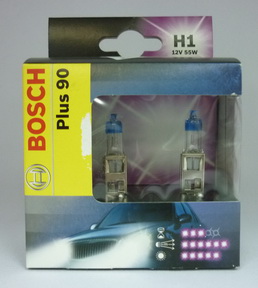 Комплект ламп BOSCH H1 Plus90 (12V 55W P14,5s)