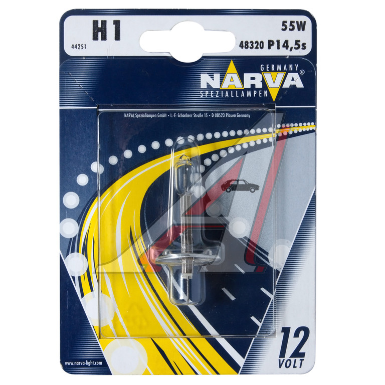 Автолампа NARVA H1 (12V 55W P14,5S) блистер