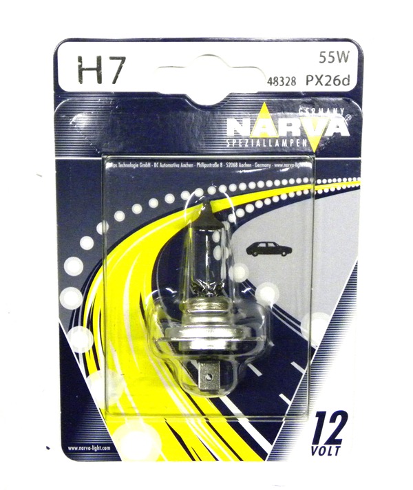 Автолампа NARVA H7 (12V 55W PX26D) блистер