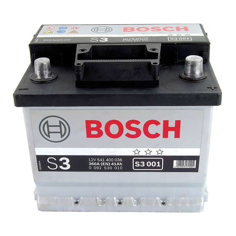 Автомобильный аккумулятор Bosch S3 12V 41AH 360A ETN 0 (R+) B13