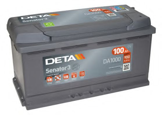 DETA Аккумулятор DETA SENATOR3 12 V 100 AH 900 A ETN 0(R+) B13 353x175x190mm 23.3kg