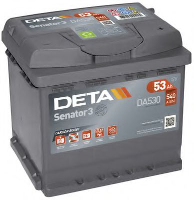 DETA Аккумулятор DETA SENATOR3 12 V 53 AH 540 A ETN 0(R+) B13 207x175x190mm 13kg