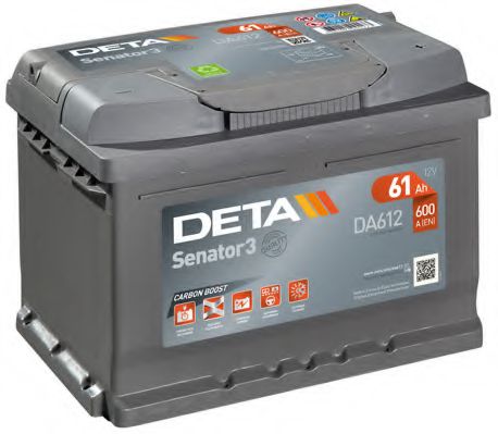 DETA Аккумулятор DETA SENATOR3 CARBON BOOST 12V 61AH 600A ETN 0(R+) B13 242x175x175mm 14.8kg