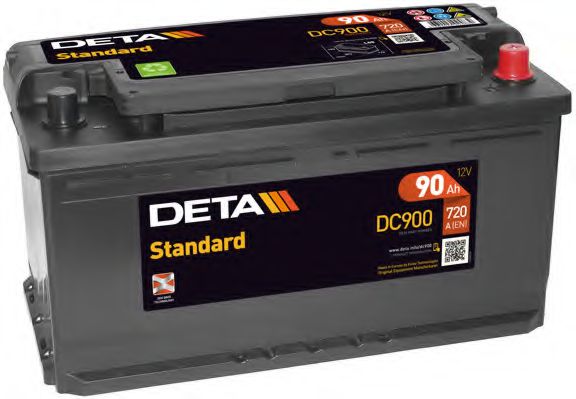 DETA Аккумулятор DETA STANDARD 12 V 90 AH 720 A ETN 0(R+) B13 353x175x190mm 22.8kg