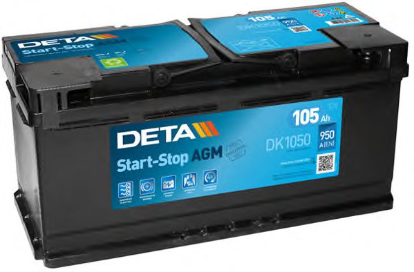 DETA Аккумулятор DETA Start&Stop AGM 12V 105AH 950A ETN 0(R+) B13 392x175x190mm 27kg