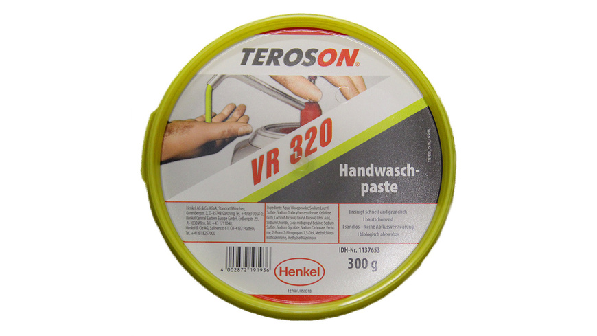 TEROSON Очиститель для рук TEROSON VR 320, Teroquick, удаляет грязь, следы масел и смазок, не содержит растворителей, 300 г