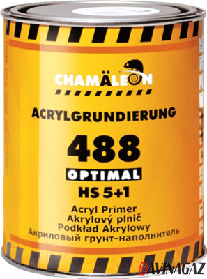 Грунт акриловый - CHAMALEON 488 5+1 HS Optimal (серый), 0,5л