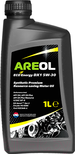 Масло моторное синтетическое - AREOL ECO Energy DX1 5W30 / 5W30AR072 (1л)
