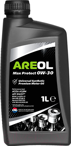 Масло моторное синтетическое - AREOL Max Protect 0W30 / 0W30AR057 (1л)