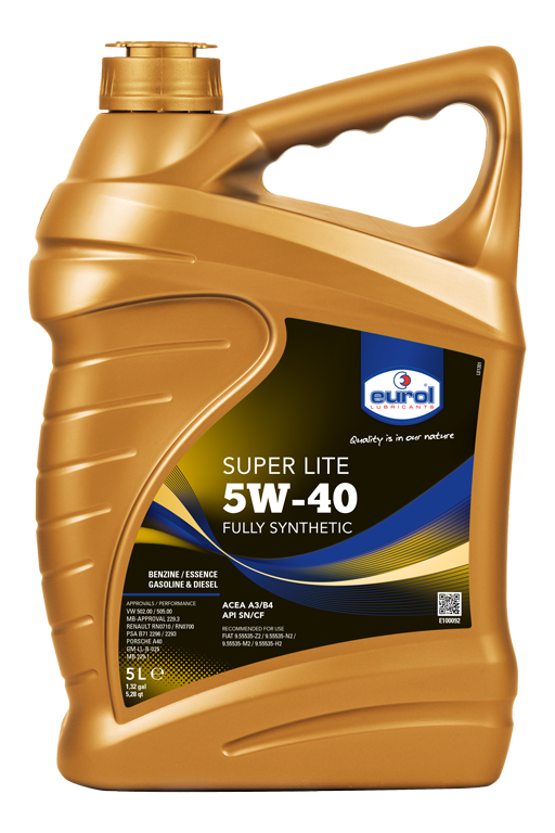 Масло моторное синтетическое - Eurol Super Lite 5W-40 5л