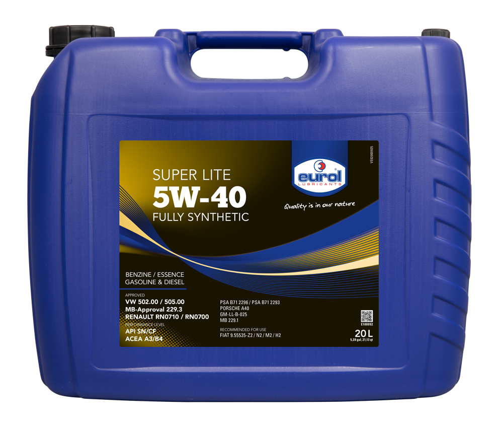 Масло моторное синтетическое - Eurol Super Lite 5W-40 20л