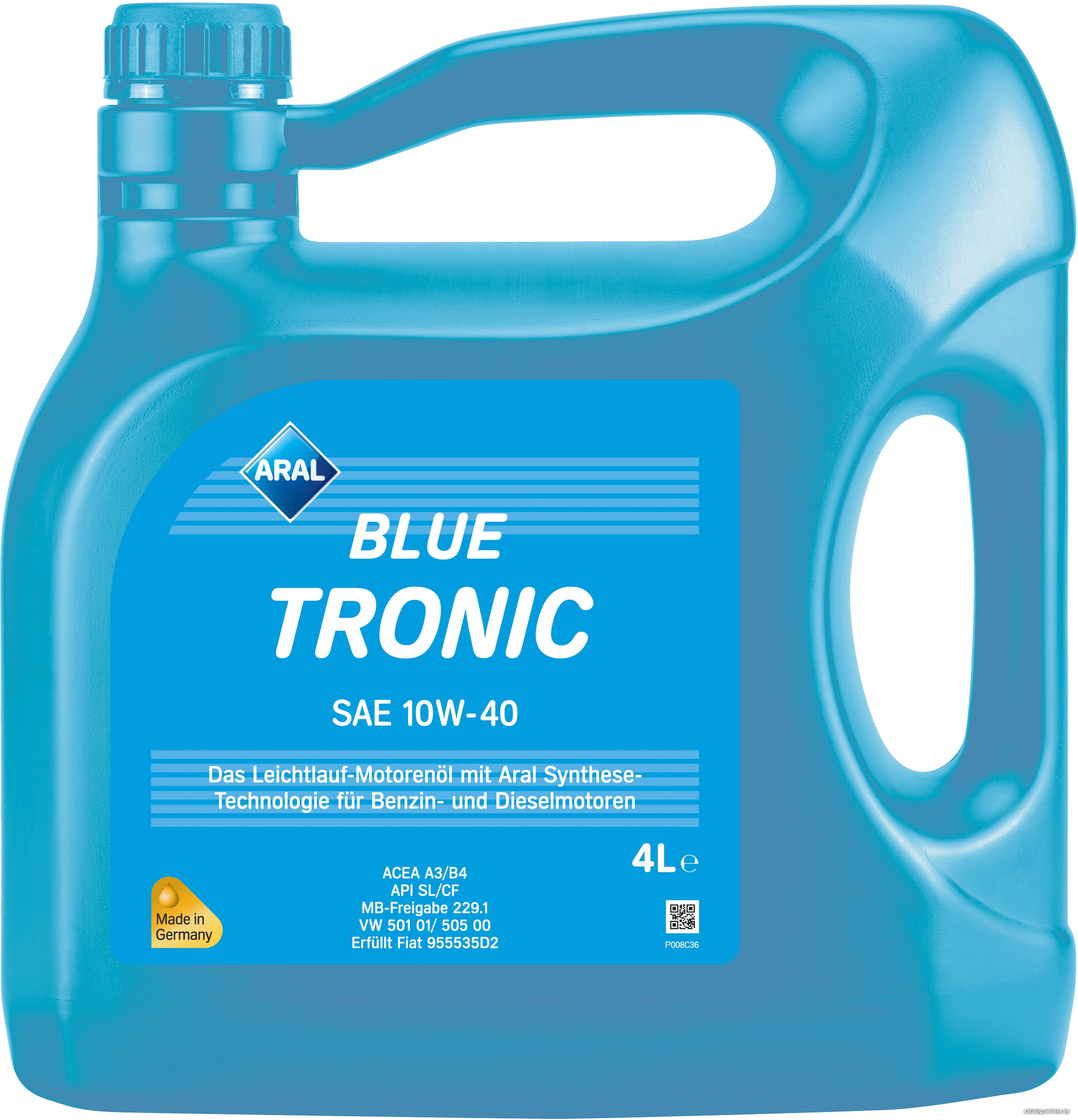 Масло моторное полусинтетическое - Aral BlueTronic 10W-40 4л