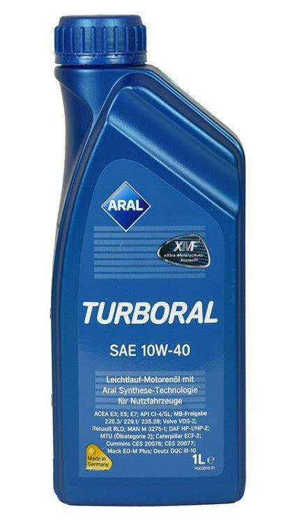 Масло моторное полусинтетическое - Aral Turboral 10W-40 1л