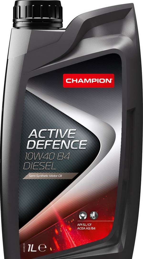 Масло моторное синтетическое - Champion Active Defence B4 Diesel 10W-40 1л