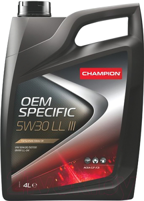 Масло моторное синтетическое - Champion OEM Specific LL III 5W-30 4л