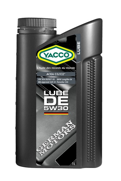 Масло моторное синтетическое - YACCO LUBE DE 5W30, 1л