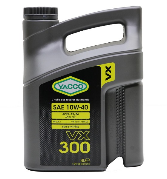 Масло моторное полусинтетическое - YACCO VX 300 10W40, 4л