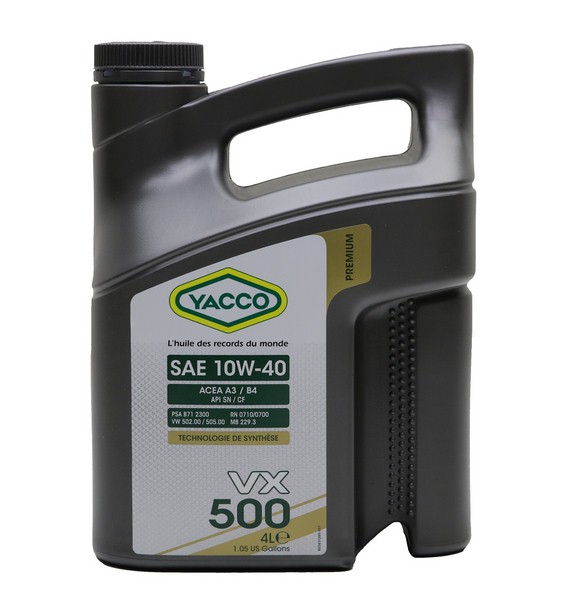 Масло моторное полусинтетическое - YACCO VX 500 10W40, 4л