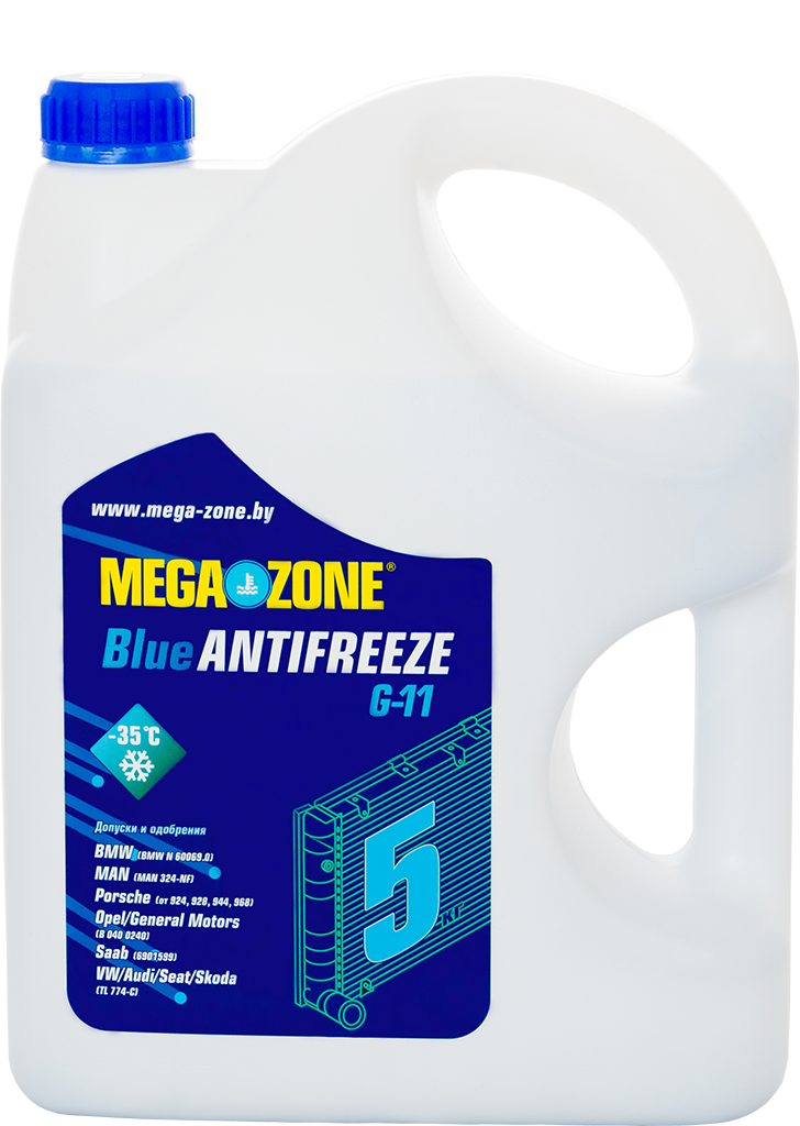 Антифриз MegaZone синий G11 -35С, 5 кг (готовый)