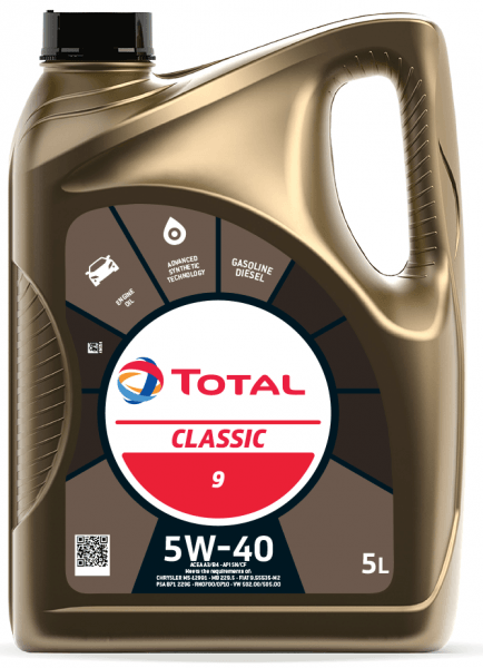 Масло моторное синтетическое - TOTAL CLASSIC 9 5W40 5л