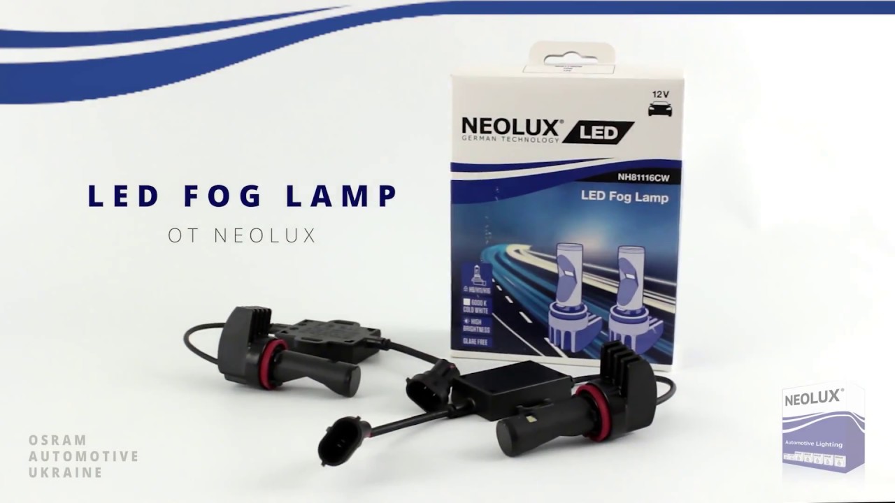 Комплект светодиодных ламп NEOLUX 12V 13W H8/11/16 LED technology 6000K (коробка 2 шт)