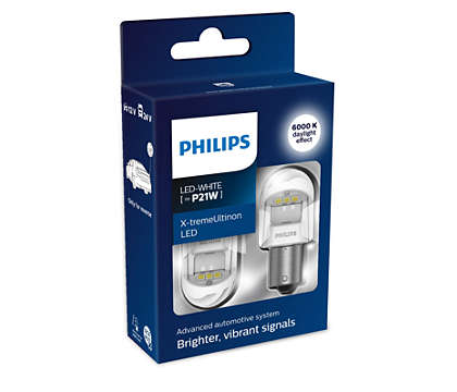 Комплект светодиодных ламп PHILIPS P21 LED white 12V (коробка 2шт)