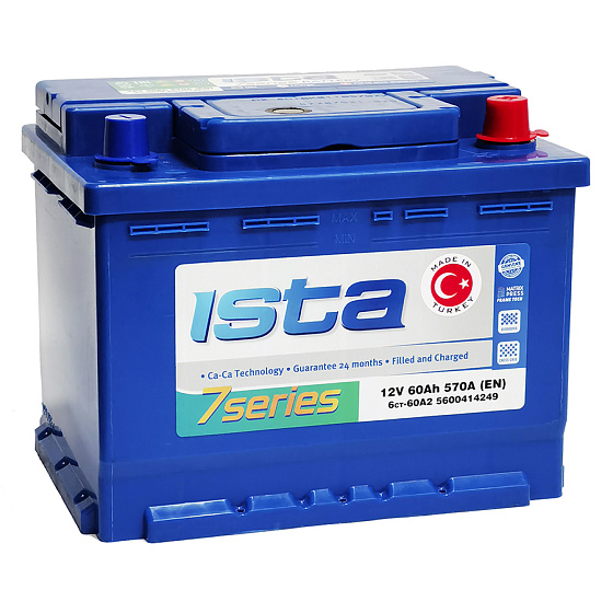 Аккумулятор - ISTA 7 Series 60A/h (R+) 570А 242х175х190мм / IST60R.L2.7S