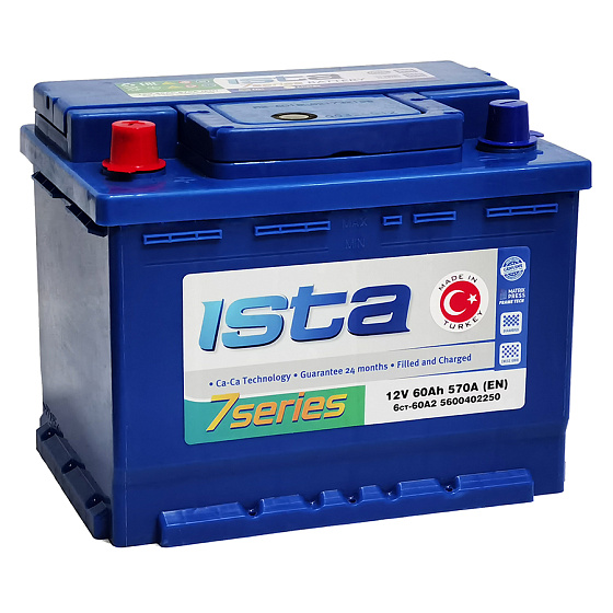 Аккумулятор - ISTA 7 Series 60A/h (L+) 570А 242х175х190мм / IST60L.L2.7S